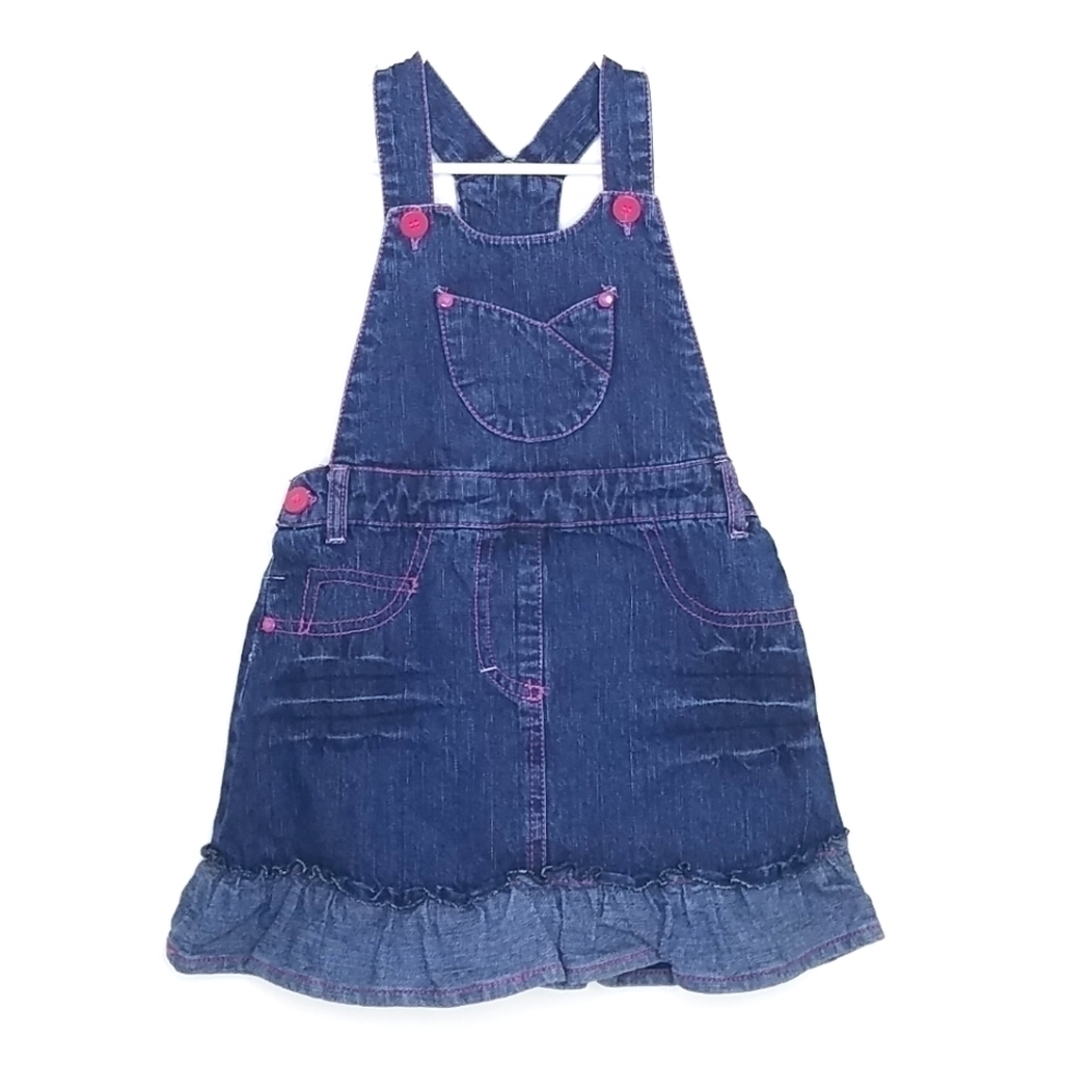 Woolworth Denim Jean Ruffle Hem Jumper 12-18m